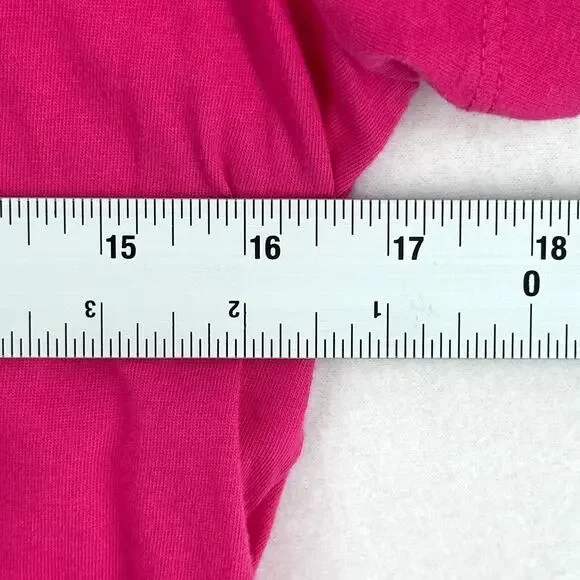 Air Supply Rhinestone T-Shirt Womens Pink Tee Short Sleeve Round Neck Cotton - Picture 10 of 11